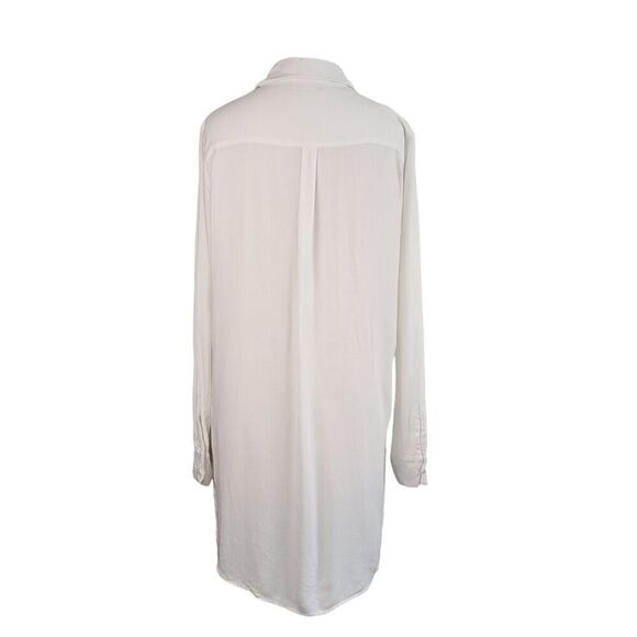 Michael Lauren REVOLVE Tomas Button Down Shirt w/Tails SZ M White Lagenlook NEW - Picture 6 of 15